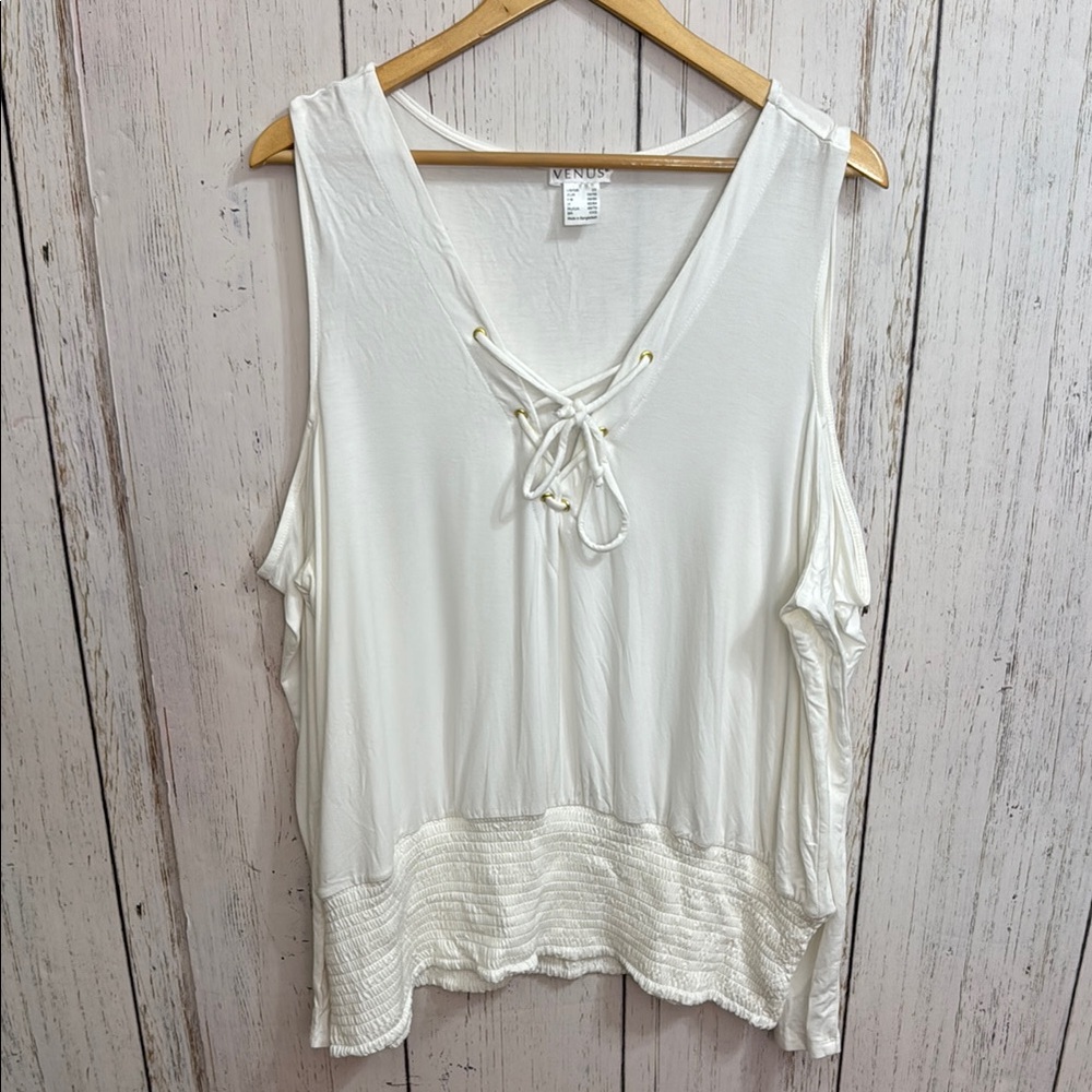 Venus Criss Cross Cold Shoulder Blouse
